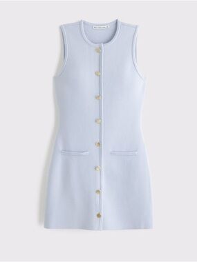 Abercrombie & Fitch The A&F Mara Mini Sweater Dress L (Blue) NWT